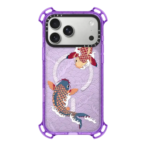 koi fish Japanese tattoo style transparent pattern