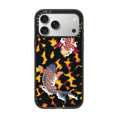 koi fish Japanese tattoo style transparent pattern