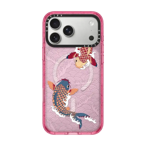 koi fish Japanese tattoo style transparent pattern