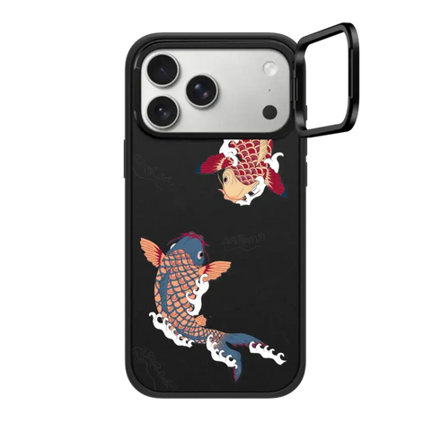 koi fish Japanese tattoo style transparent pattern