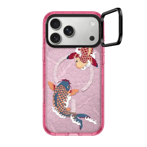 koi fish Japanese tattoo style transparent pattern