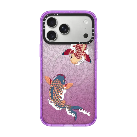 koi fish Japanese tattoo style transparent pattern