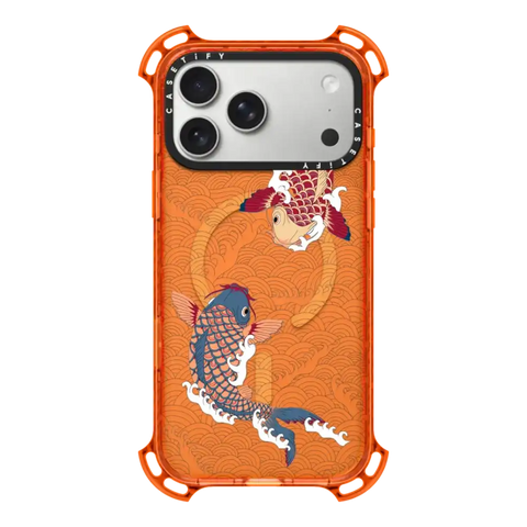 koi fish Japanese tattoo style transparent pattern