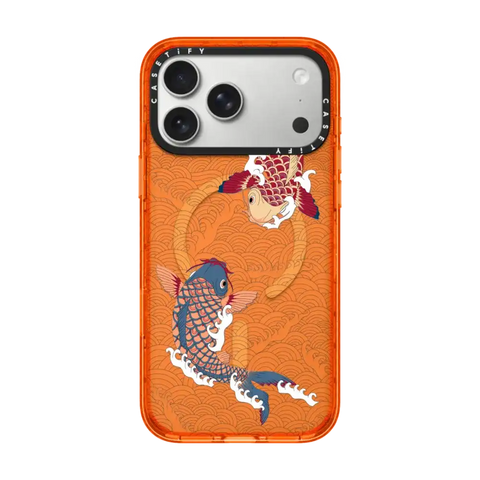 koi fish Japanese tattoo style transparent pattern
