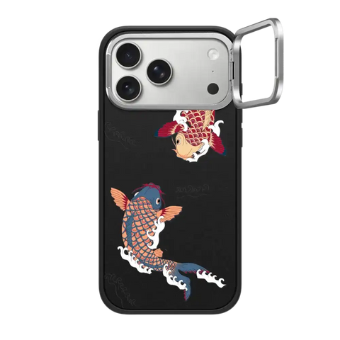 koi fish Japanese tattoo style transparent pattern