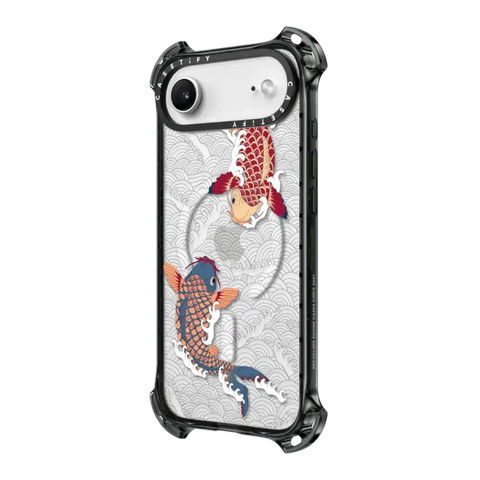 koi fish Japanese tattoo style transparent pattern