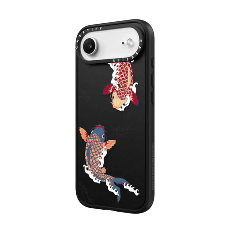 koi fish Japanese tattoo style transparent pattern