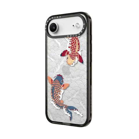 koi fish Japanese tattoo style transparent pattern