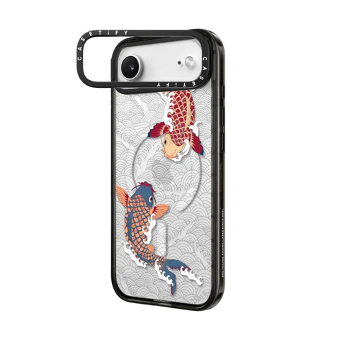 koi fish Japanese tattoo style transparent pattern
