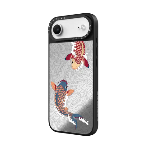 koi fish Japanese tattoo style transparent pattern
