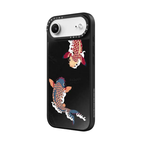 koi fish Japanese tattoo style transparent pattern