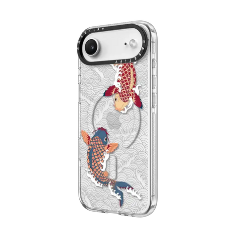 koi fish Japanese tattoo style transparent pattern
