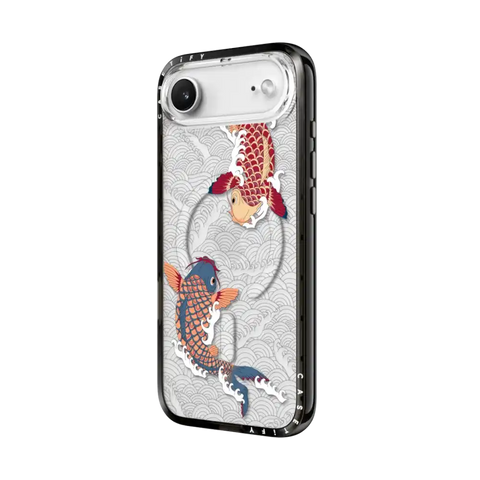 koi fish Japanese tattoo style transparent pattern