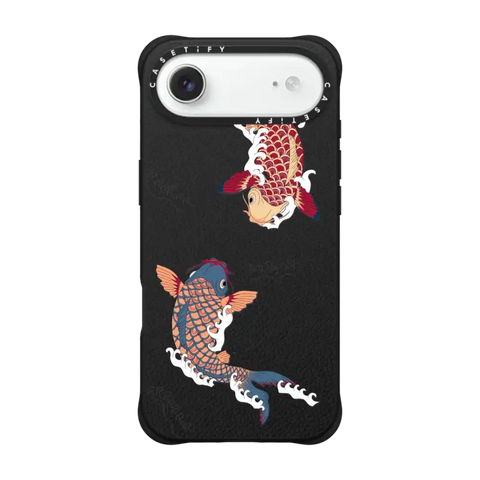 koi fish Japanese tattoo style transparent pattern