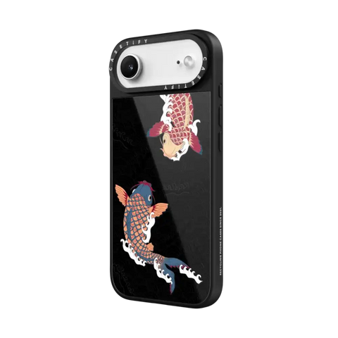 koi fish Japanese tattoo style transparent pattern