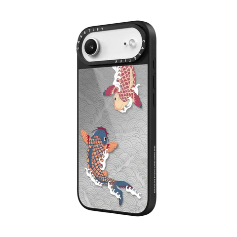 koi fish Japanese tattoo style transparent pattern