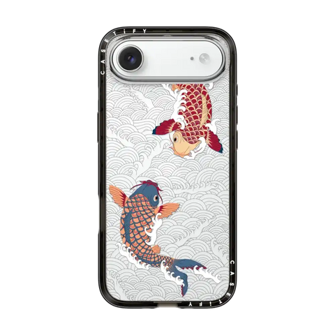 koi fish Japanese tattoo style transparent pattern