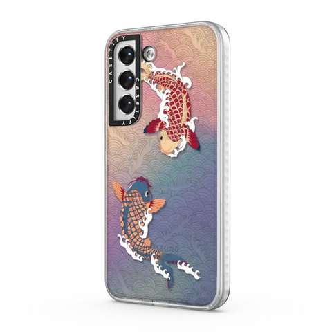 koi fish Japanese tattoo style transparent pattern