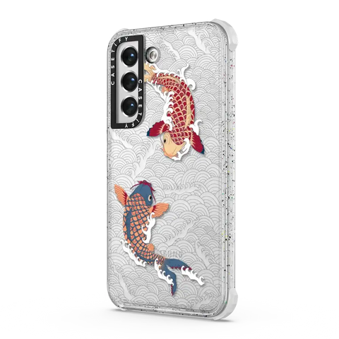 koi fish Japanese tattoo style transparent pattern