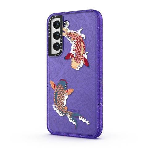 koi fish Japanese tattoo style transparent pattern