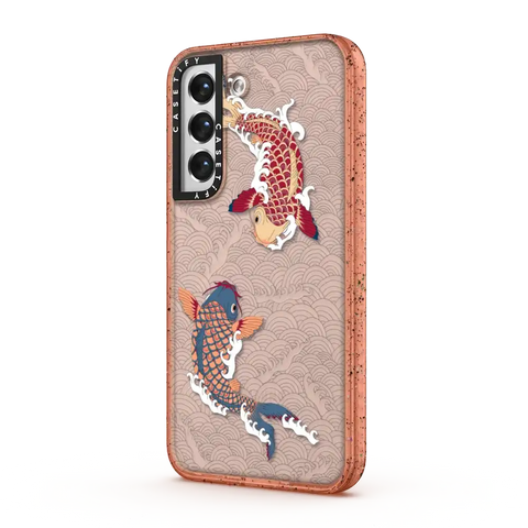 koi fish Japanese tattoo style transparent pattern