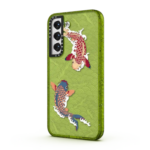 koi fish Japanese tattoo style transparent pattern
