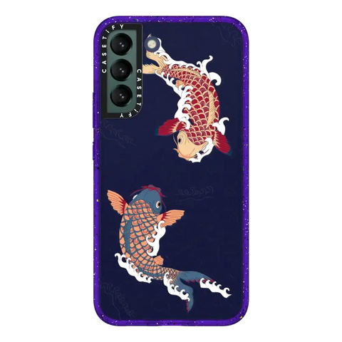 koi fish Japanese tattoo style transparent pattern