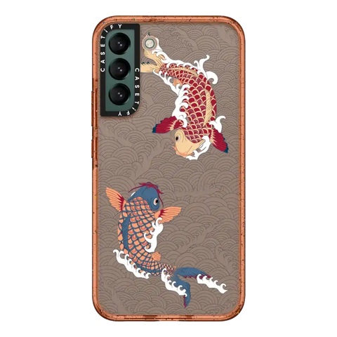 koi fish Japanese tattoo style transparent pattern