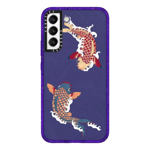koi fish Japanese tattoo style transparent pattern
