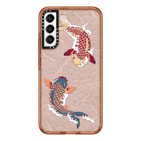 koi fish Japanese tattoo style transparent pattern