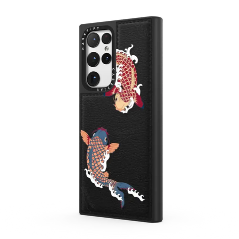 koi fish Japanese tattoo style transparent pattern
