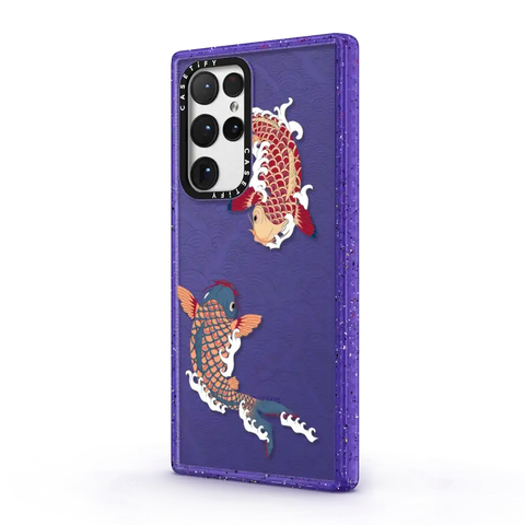 koi fish Japanese tattoo style transparent pattern