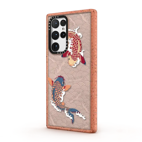 koi fish Japanese tattoo style transparent pattern