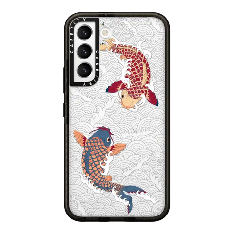 koi fish Japanese tattoo style transparent pattern
