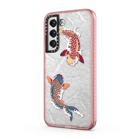 koi fish Japanese tattoo style transparent pattern
