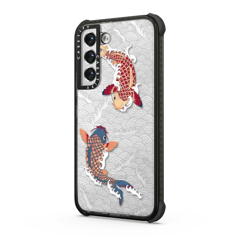 koi fish Japanese tattoo style transparent pattern