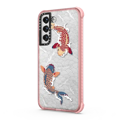 koi fish Japanese tattoo style transparent pattern