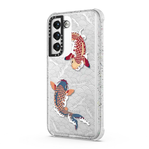 koi fish Japanese tattoo style transparent pattern