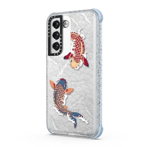 koi fish Japanese tattoo style transparent pattern