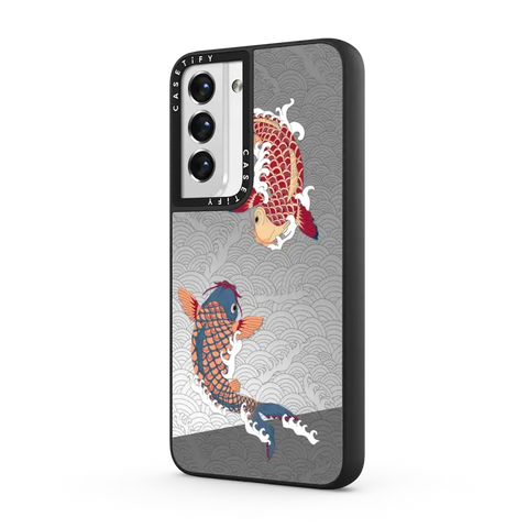 koi fish Japanese tattoo style transparent pattern