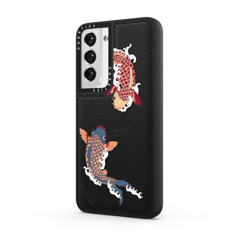 koi fish Japanese tattoo style transparent pattern