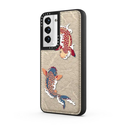 koi fish Japanese tattoo style transparent pattern