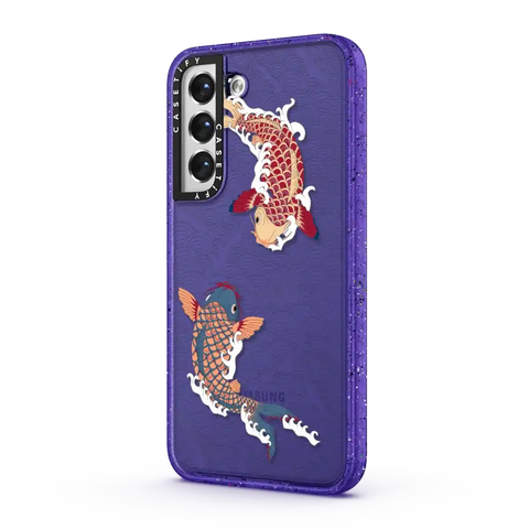 koi fish Japanese tattoo style transparent pattern