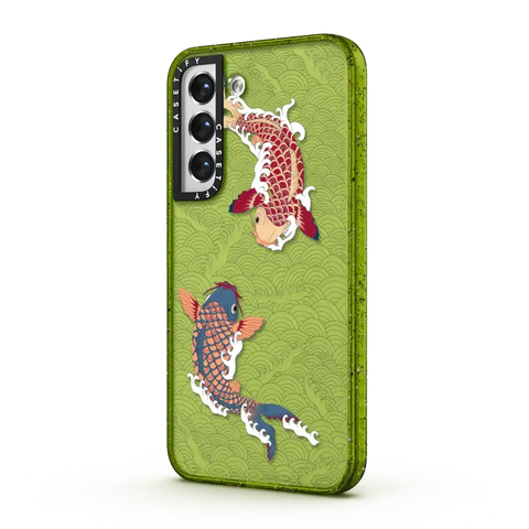 koi fish Japanese tattoo style transparent pattern