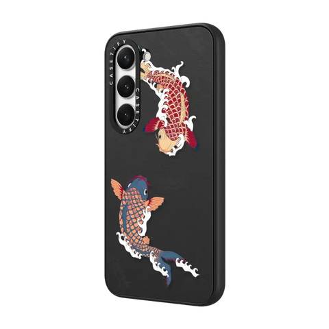 koi fish Japanese tattoo style transparent pattern