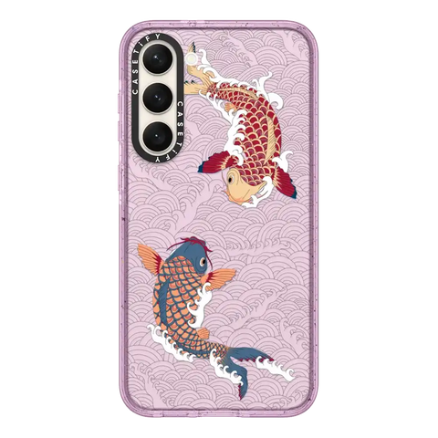 koi fish Japanese tattoo style transparent pattern