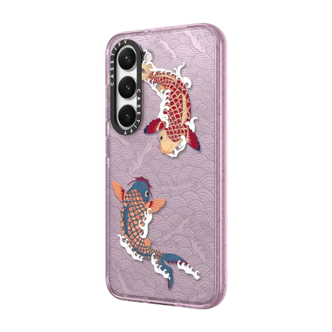 koi fish Japanese tattoo style transparent pattern