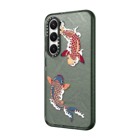 koi fish Japanese tattoo style transparent pattern