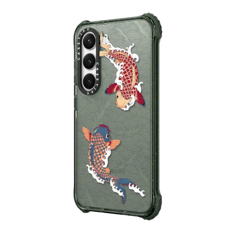 koi fish Japanese tattoo style transparent pattern