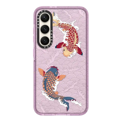 koi fish Japanese tattoo style transparent pattern